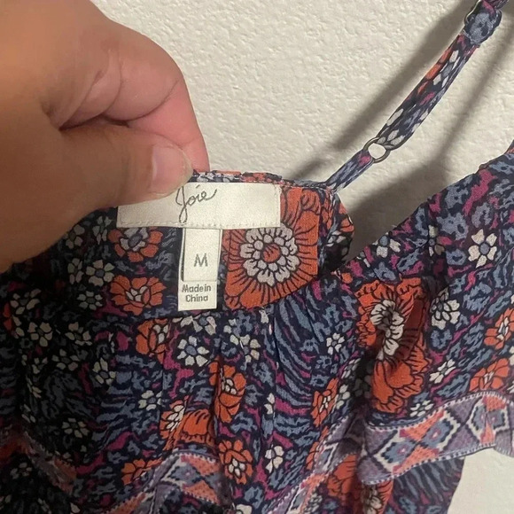 Joie Ghana Raspberry Silk Ruffle Tank S - Picture 3 of 5